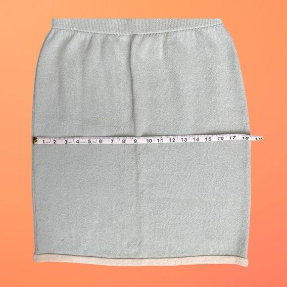 ST. JOHN COLLECTION by Marie Green Cream Vintage 80s Size 6 M Sweater Knit Skirt - Picture 8 of 10